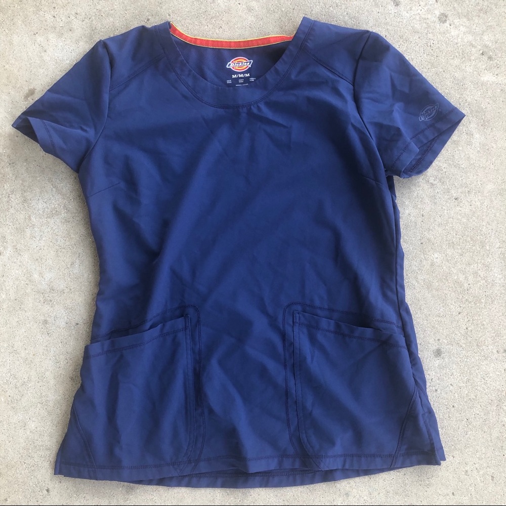 Dickies Dynamix Rounded V-Neck Top NAVY